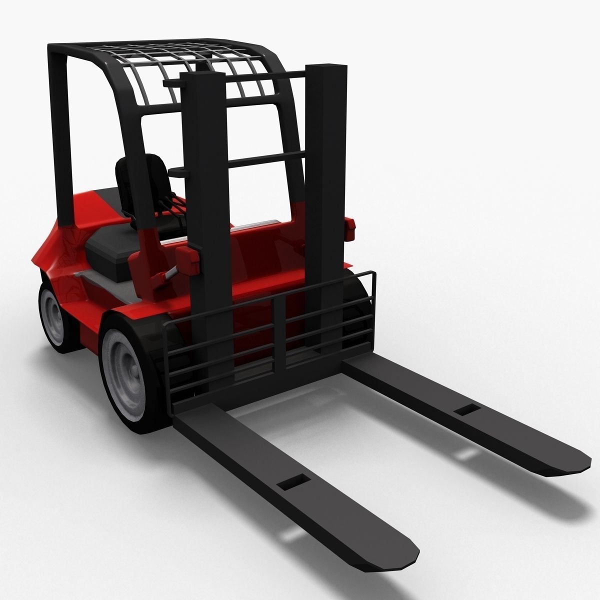 Hight Lift Truck LowPoly 3D model_9