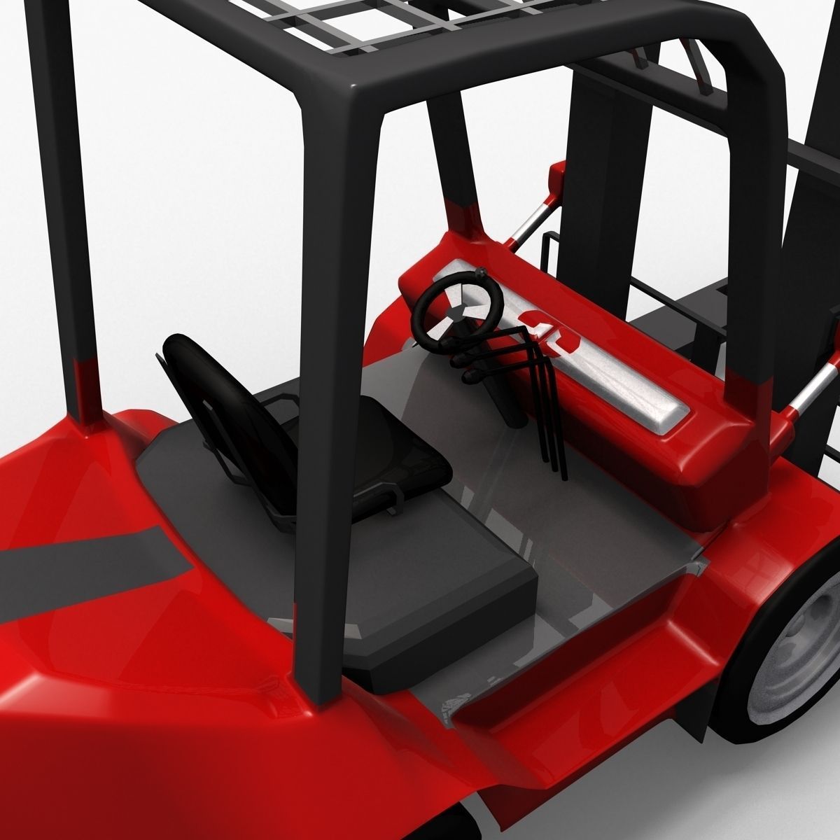 Hight Lift Truck LowPoly 3D model_6