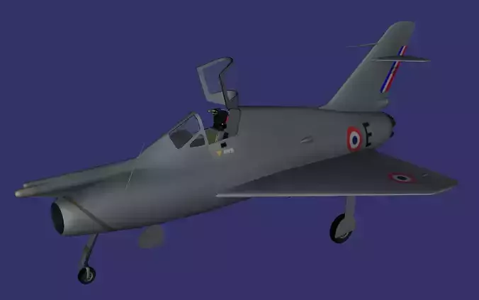 Nord 1402 Gerfaut II Free low-poly 3D model