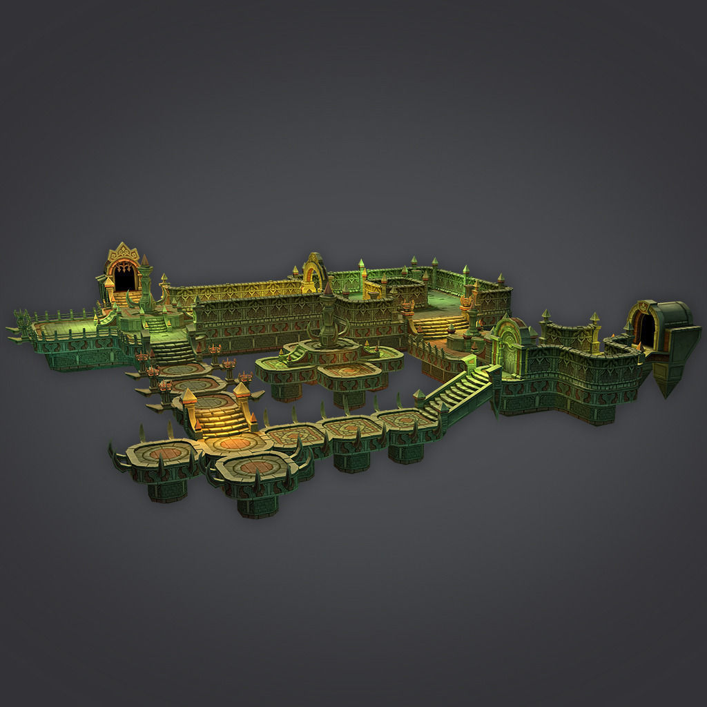 Cloudy Dungeon Low-poly 3D model_5