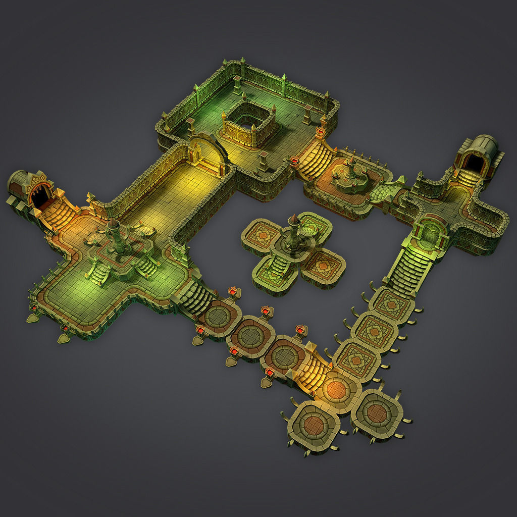 Cloudy Dungeon Low-poly 3D model_1