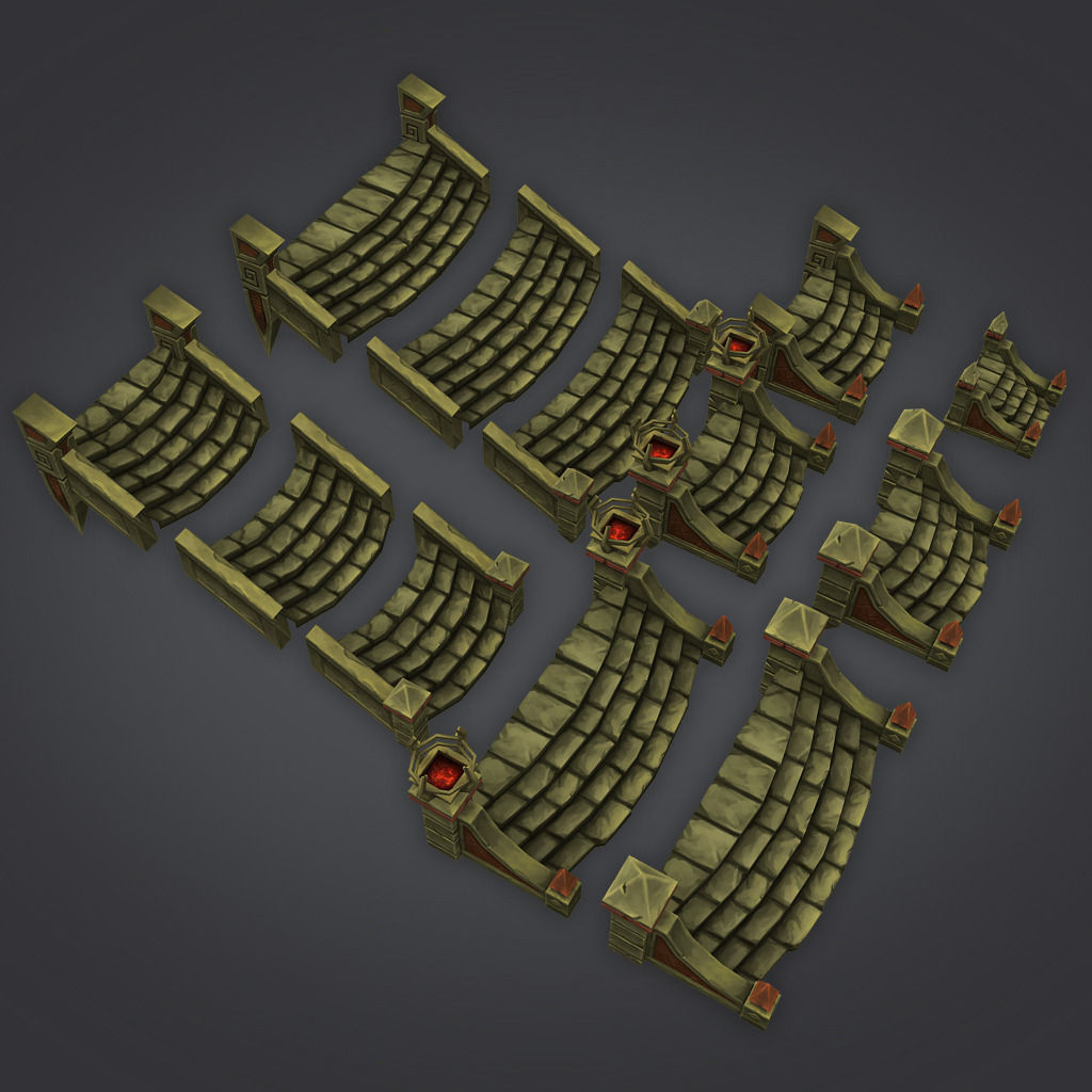 Cloudy Dungeon Low-poly 3D model_8