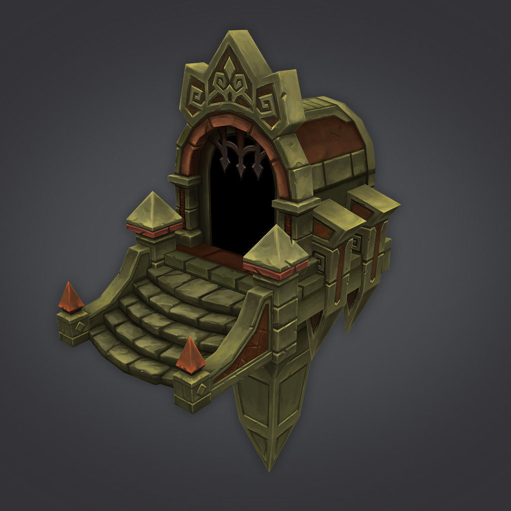 Cloudy Dungeon Low-poly 3D model_3