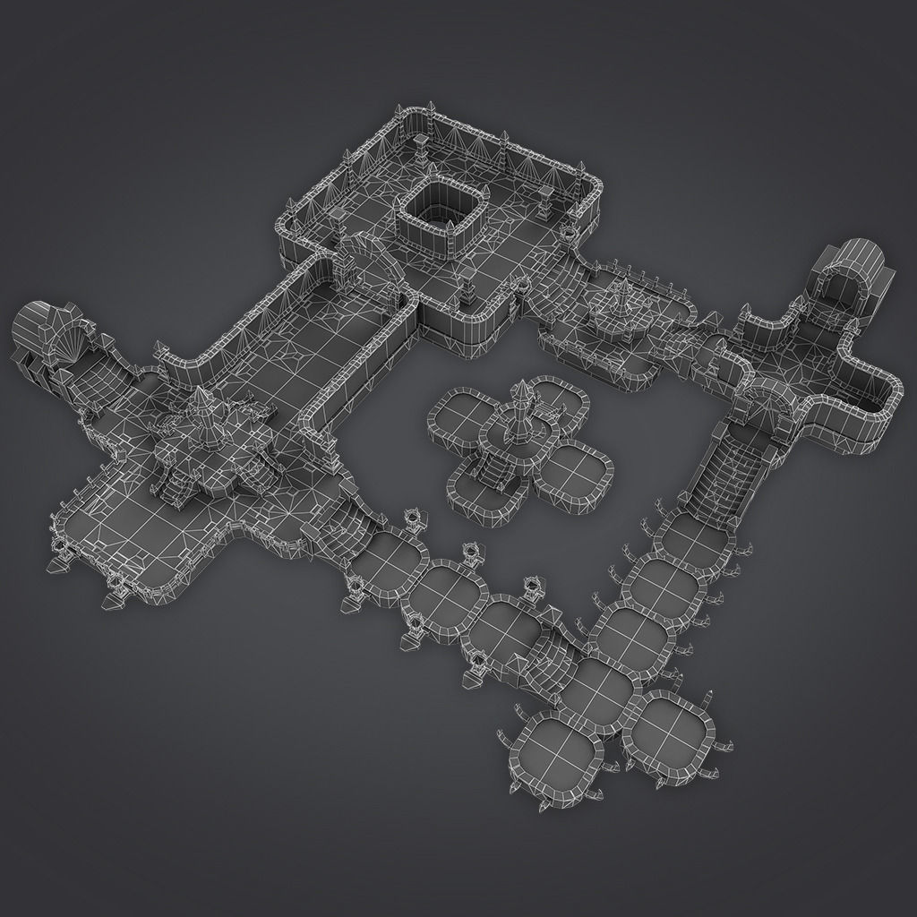 Cloudy Dungeon Low-poly 3D model_2