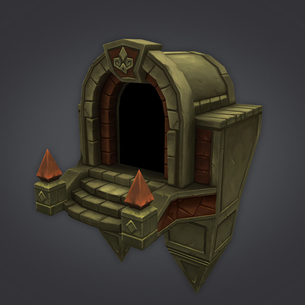 Cloudy Dungeon Low-poly 3D model_4