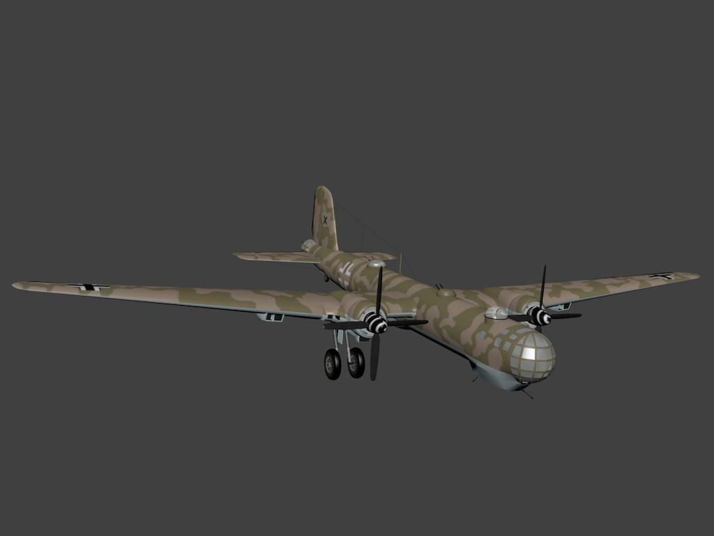 Heinkel He 177 Greif  Free low-poly 3D model_0