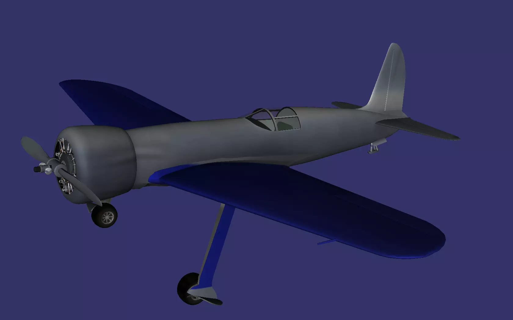 Hughes H1 Racer Free low-poly 3D model_0