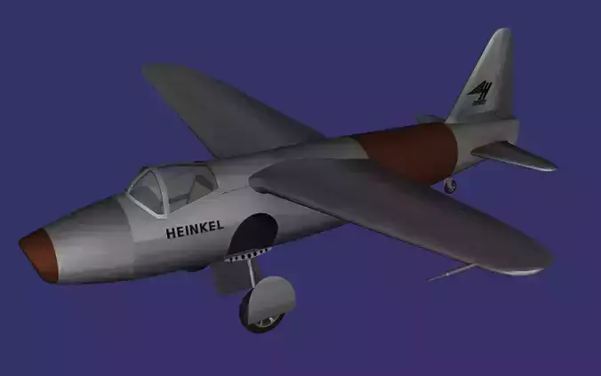 Heinkel He 178 Free low-poly 3D model