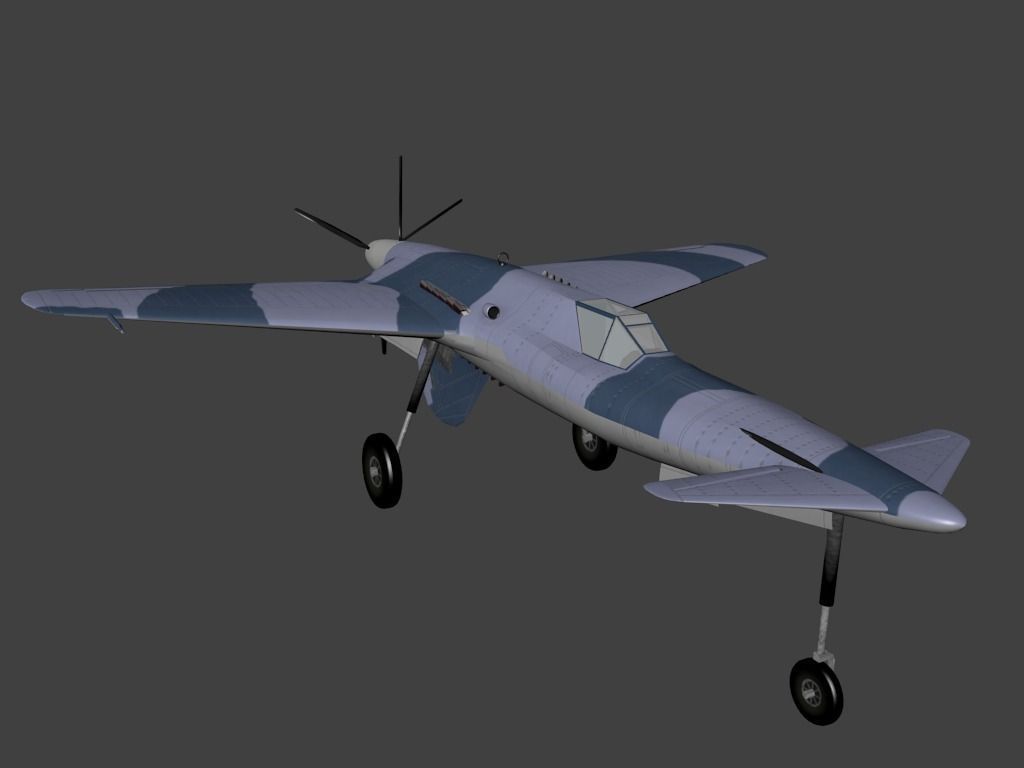 Henschel Hs P 75 Free low-poly 3D model_0