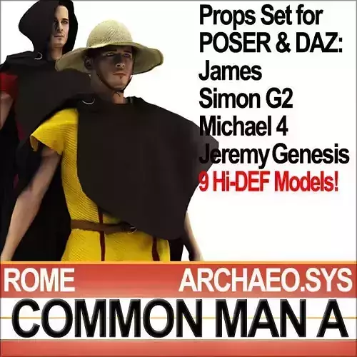 Roman Common Man A Props Poser Daz