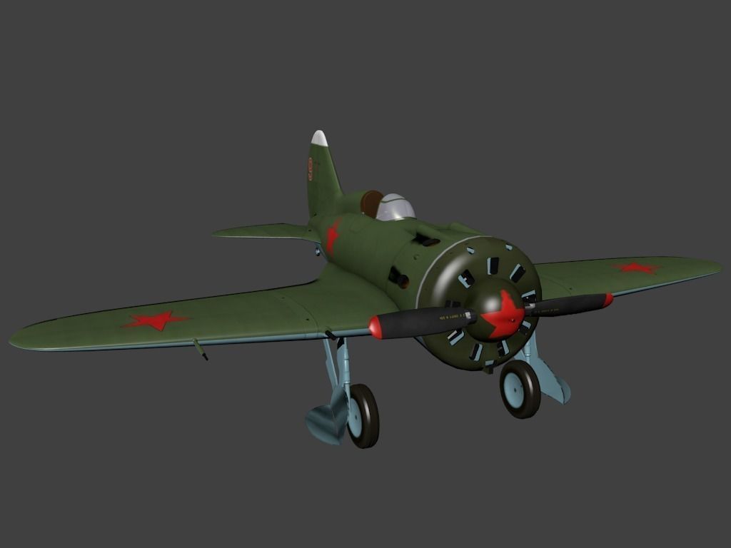 Polikarpov I 16 Free low-poly 3D model_0
