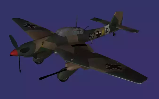 Junkers Ju 87 Stuka Free low-poly 3D model