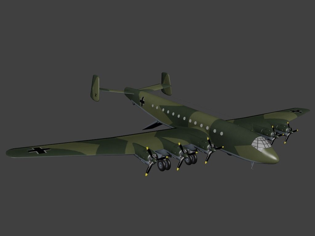 Junkers Ju 390 Free low-poly 3D model_0