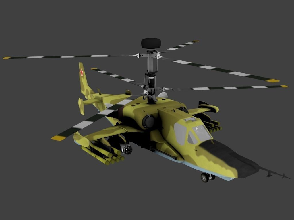 Kamov Ka 50 Black Shark Free low-poly 3D model_0