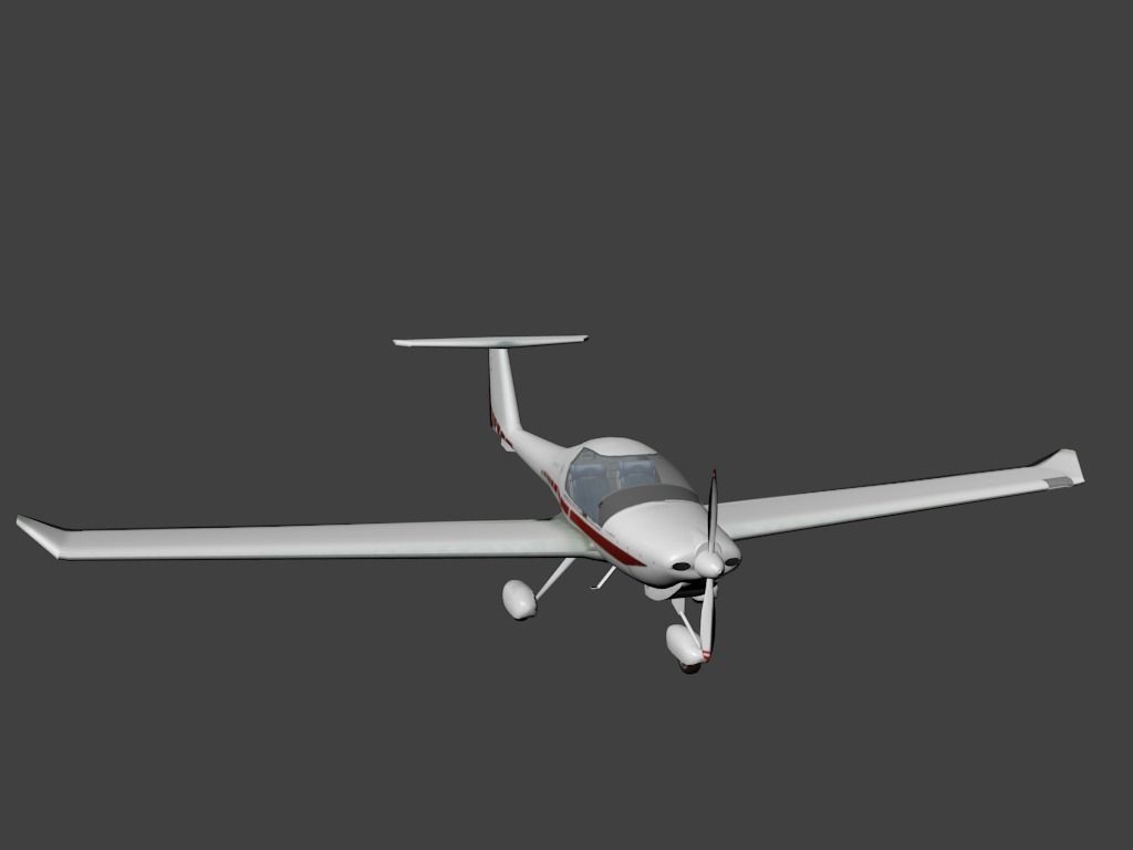 Diamond DA20 Katana Low-poly 3D model