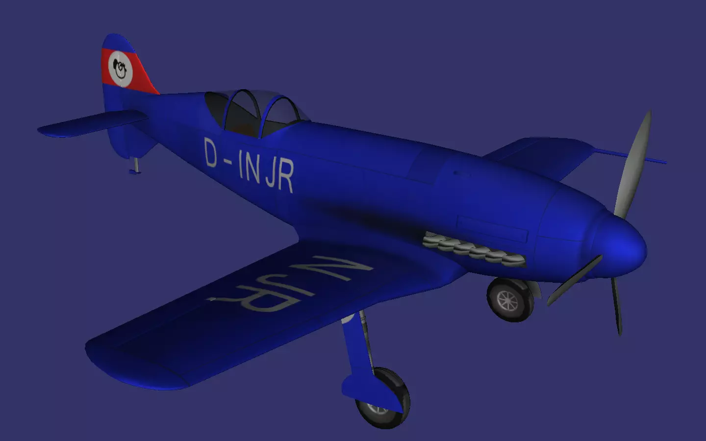 Messerschmitt Me-209 V1 Free low-poly 3D model_0