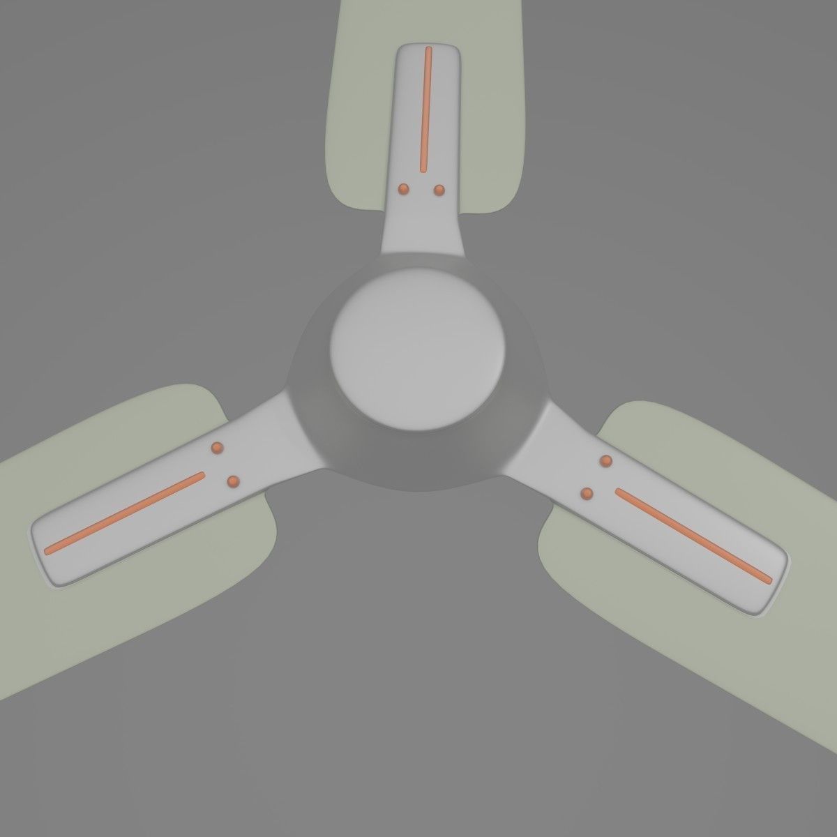 Ceiling Fan Low-poly 3D model_2