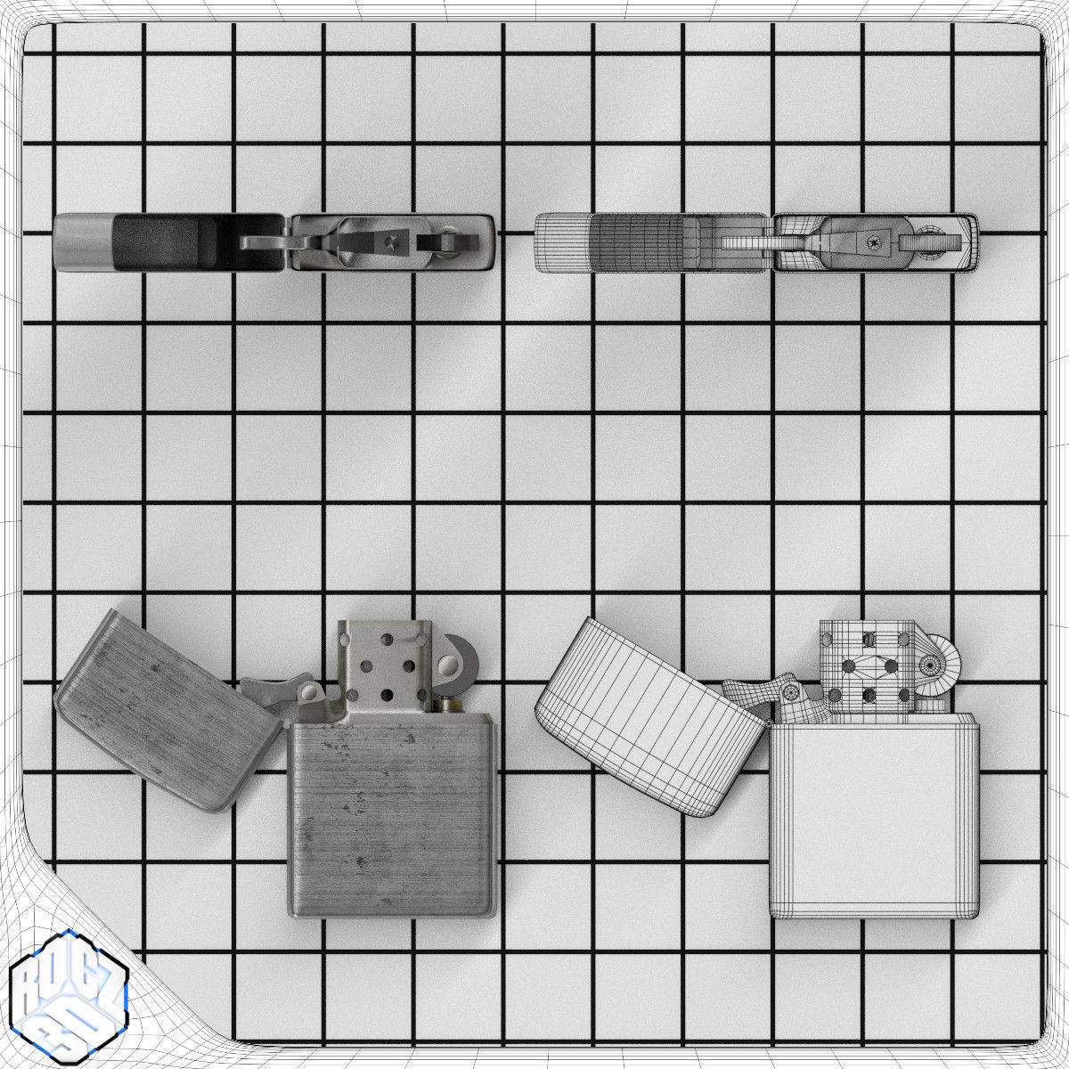 Windproof Lighter 3D model_4