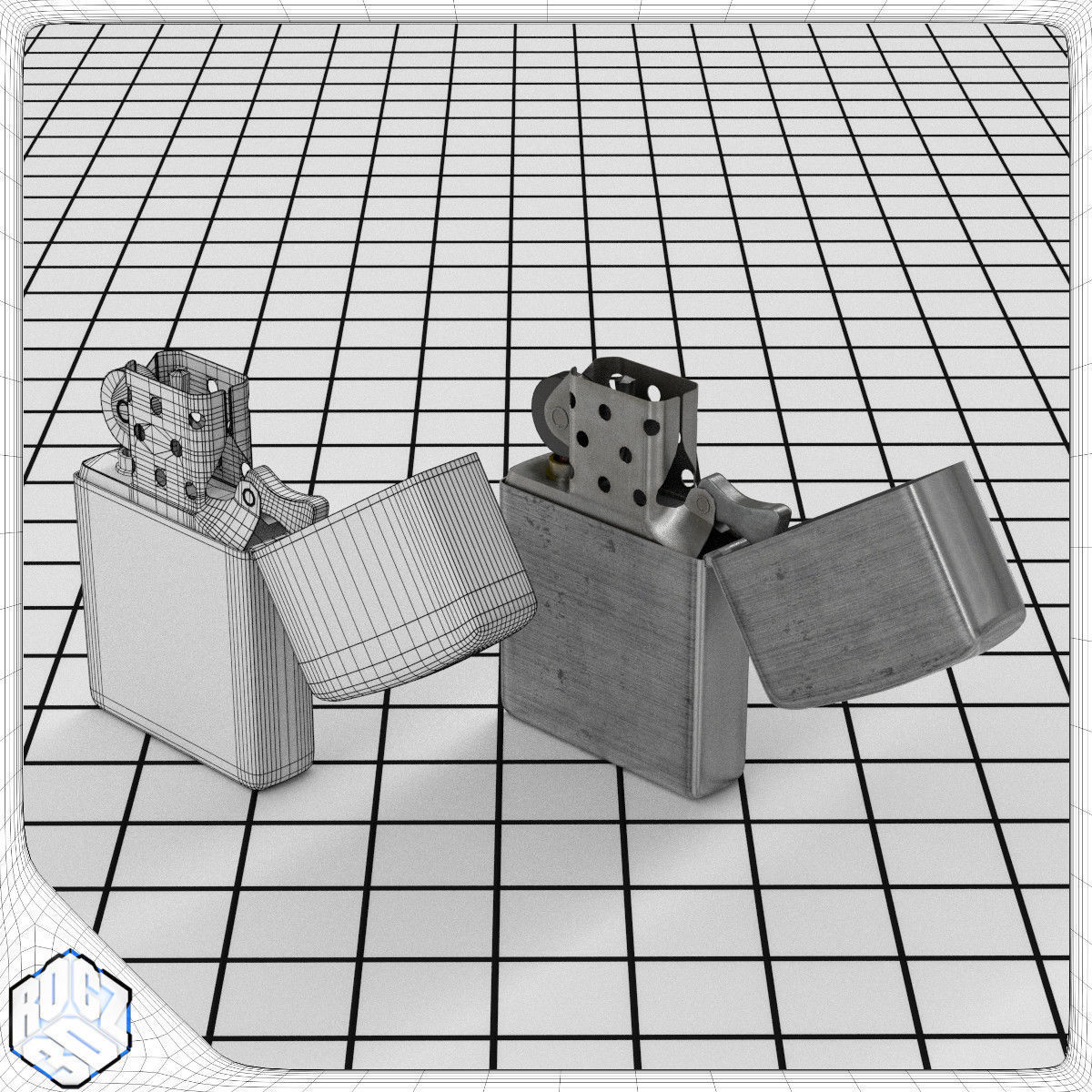 Windproof Lighter 3D model_1