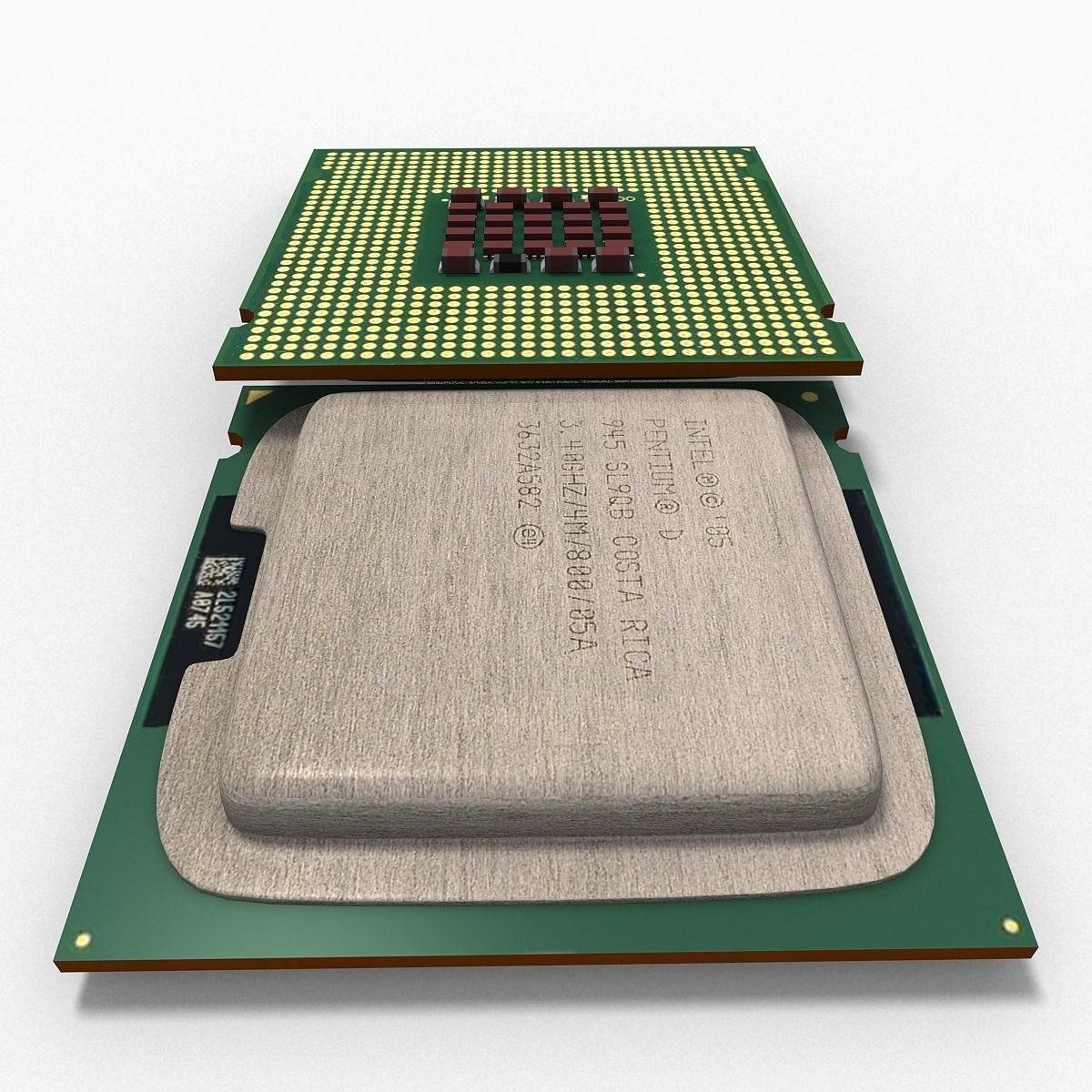 Intel Pentium D 3D model_13