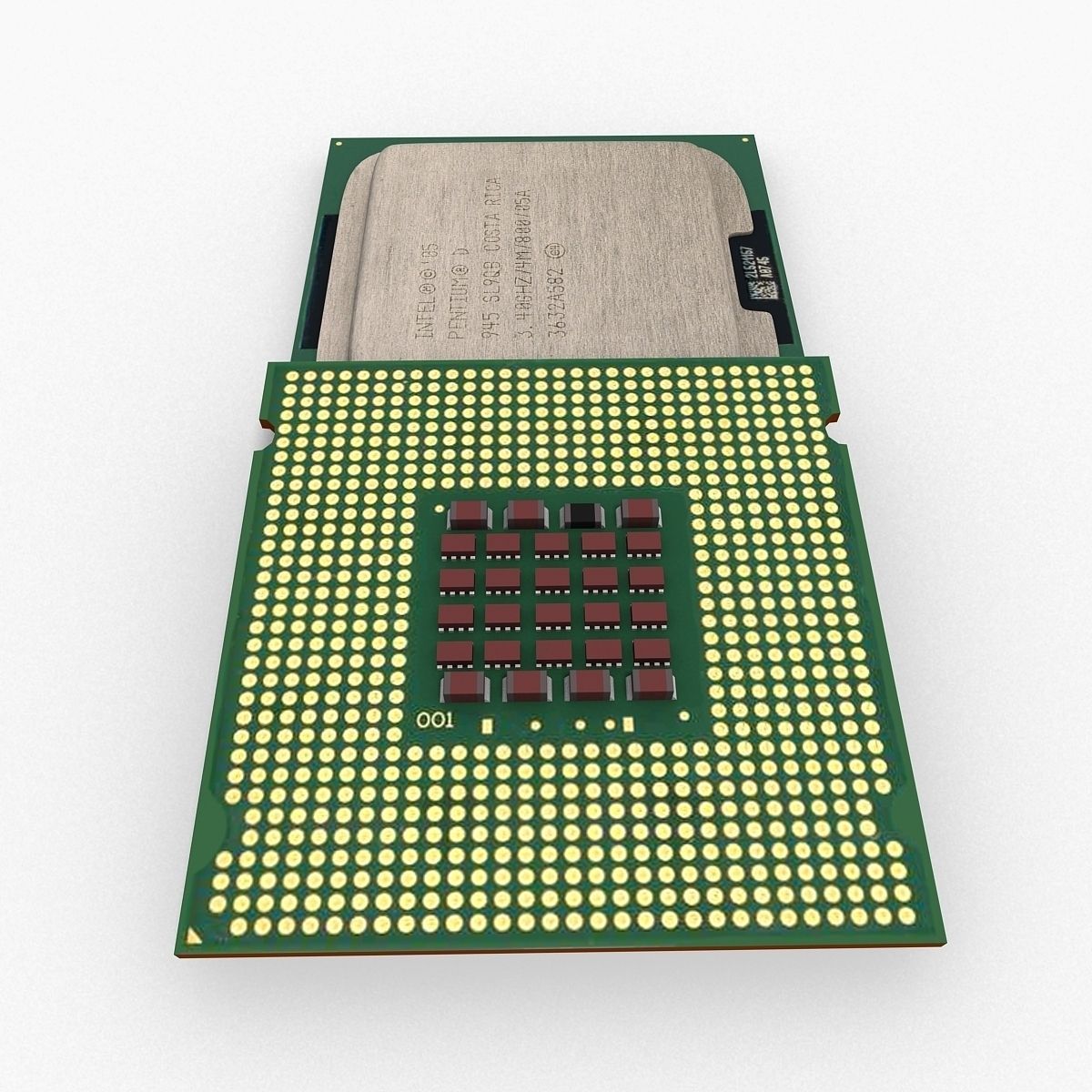 Intel Pentium D 3D model_12