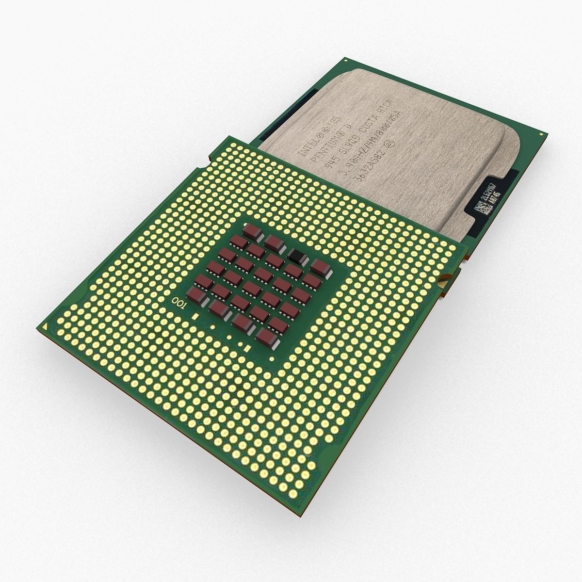 Intel Pentium D 3D model_3