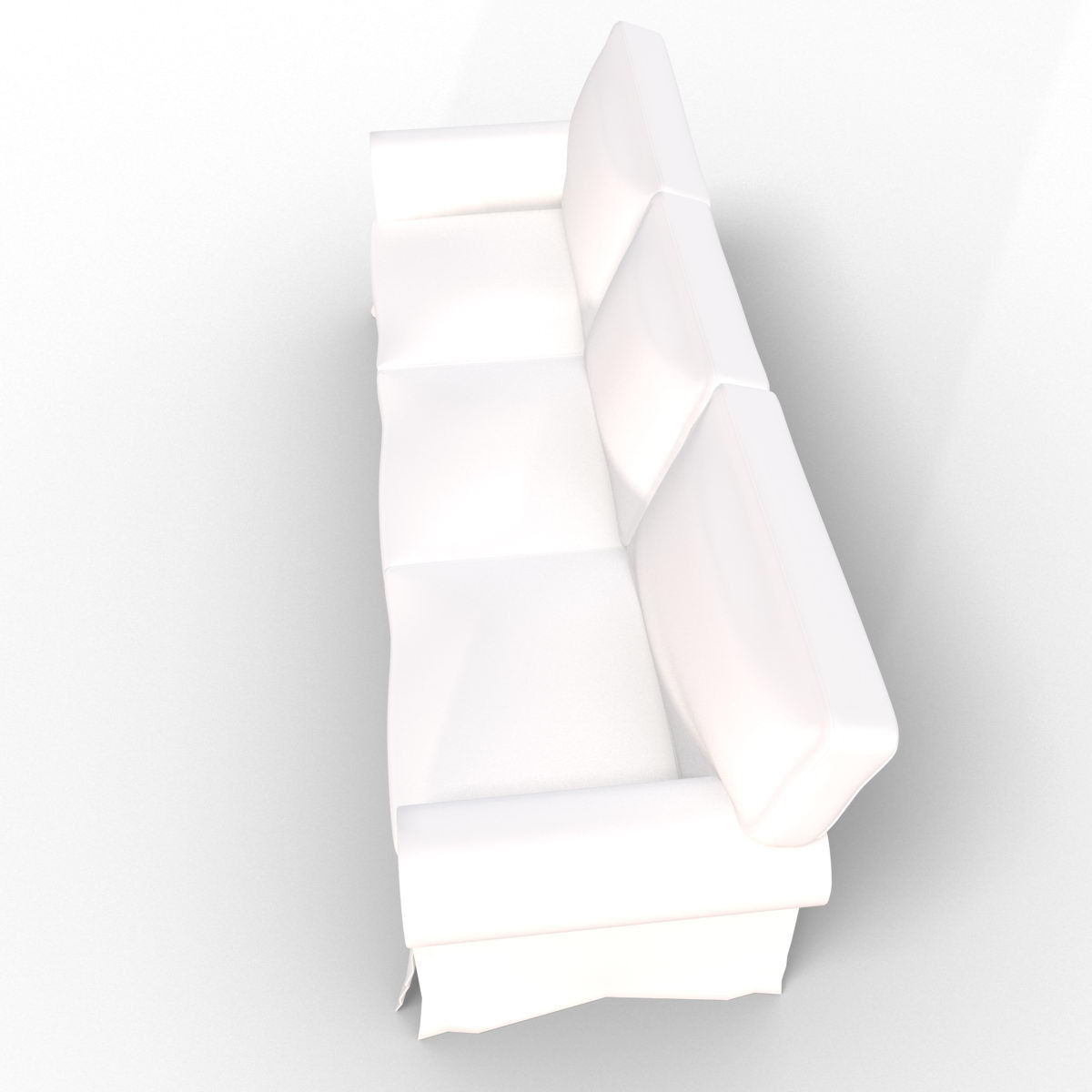 Sofa Chair 3 sides 3D model_3
