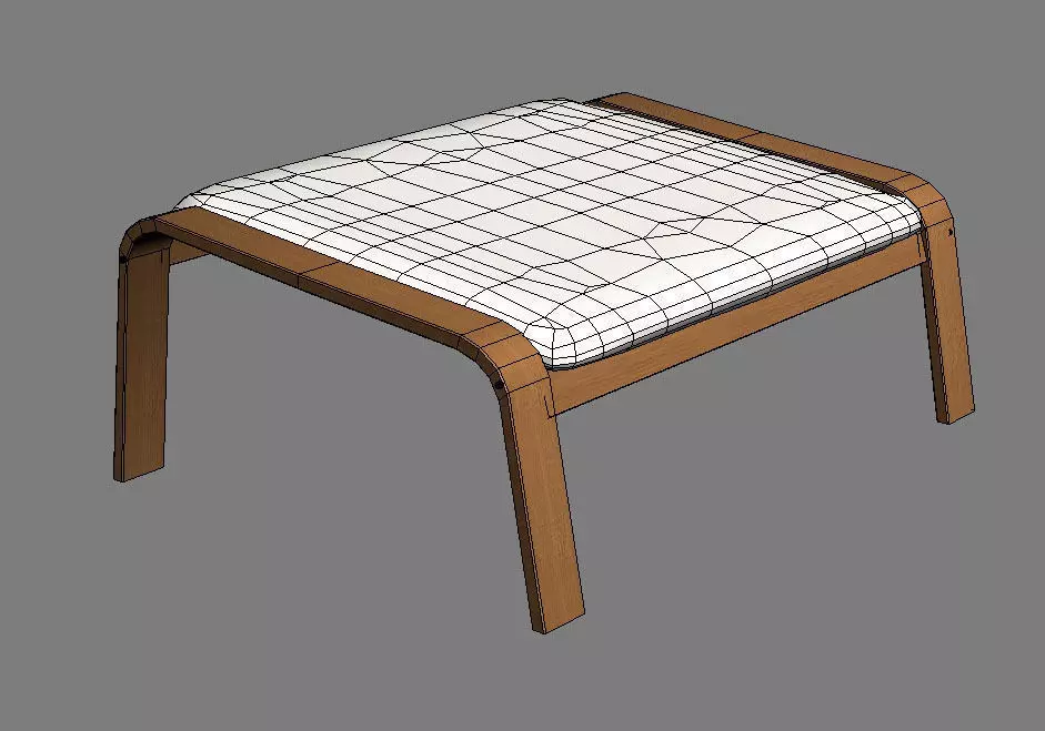 Sofa foot 3D model_0