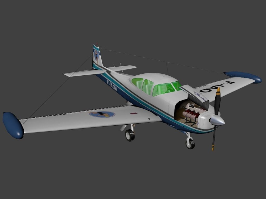 Ryan Navion Low-poly 3D model