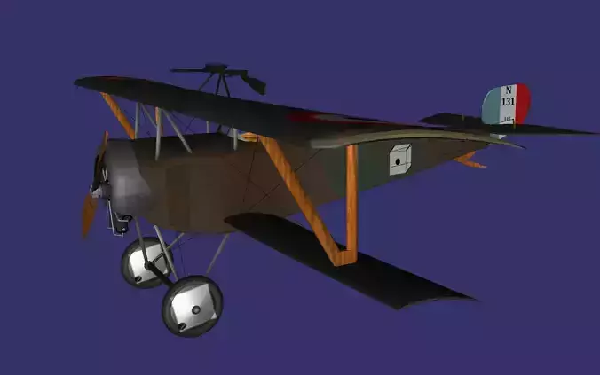 Nieuport 11 Bebe Free low-poly 3D model