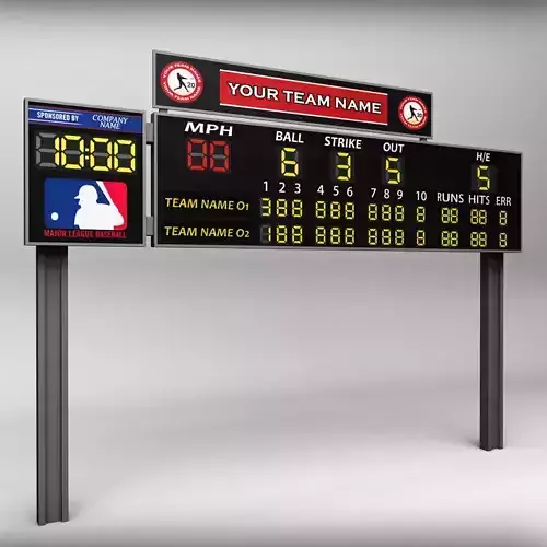 Baseball scoreboard small 3D model