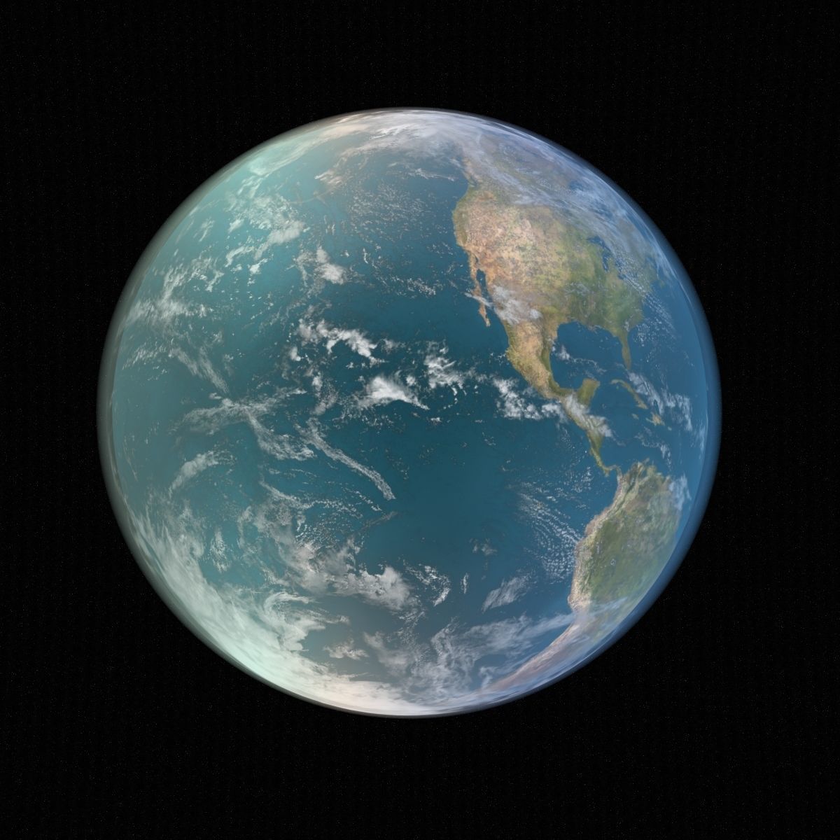 Earth from space - elements furnished 3D model_8