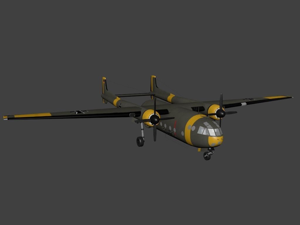 Nord 2501 Noratlas Free low-poly 3D model_0