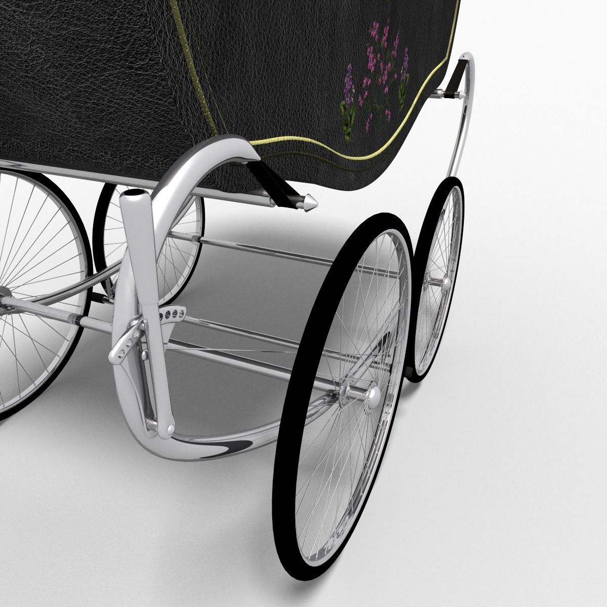 Retro stroller 3D model_10