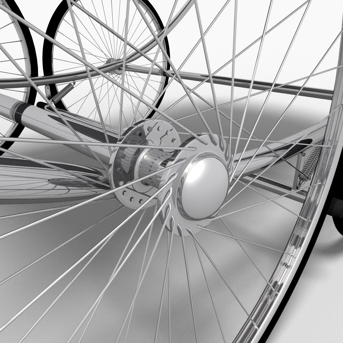 Retro stroller 3D model_5