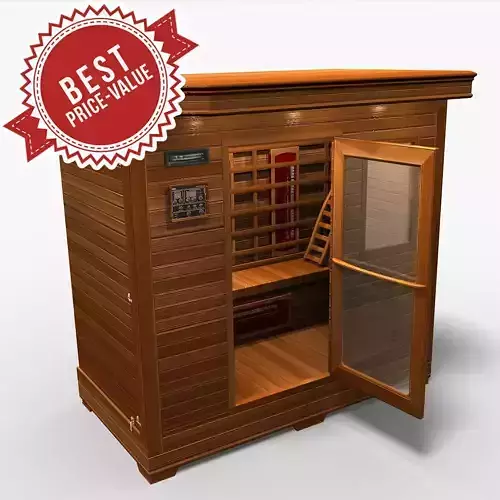 sauna wooden infrared 3D model
