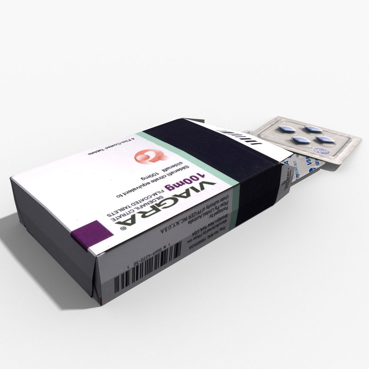 Viagra box of pills 3D model_9