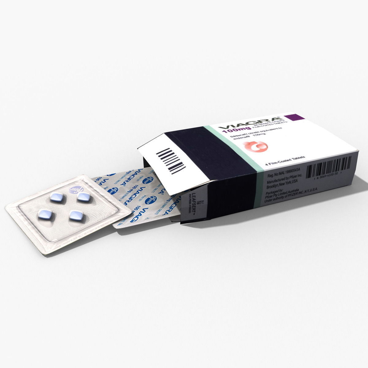 Viagra box of pills 3D model_1