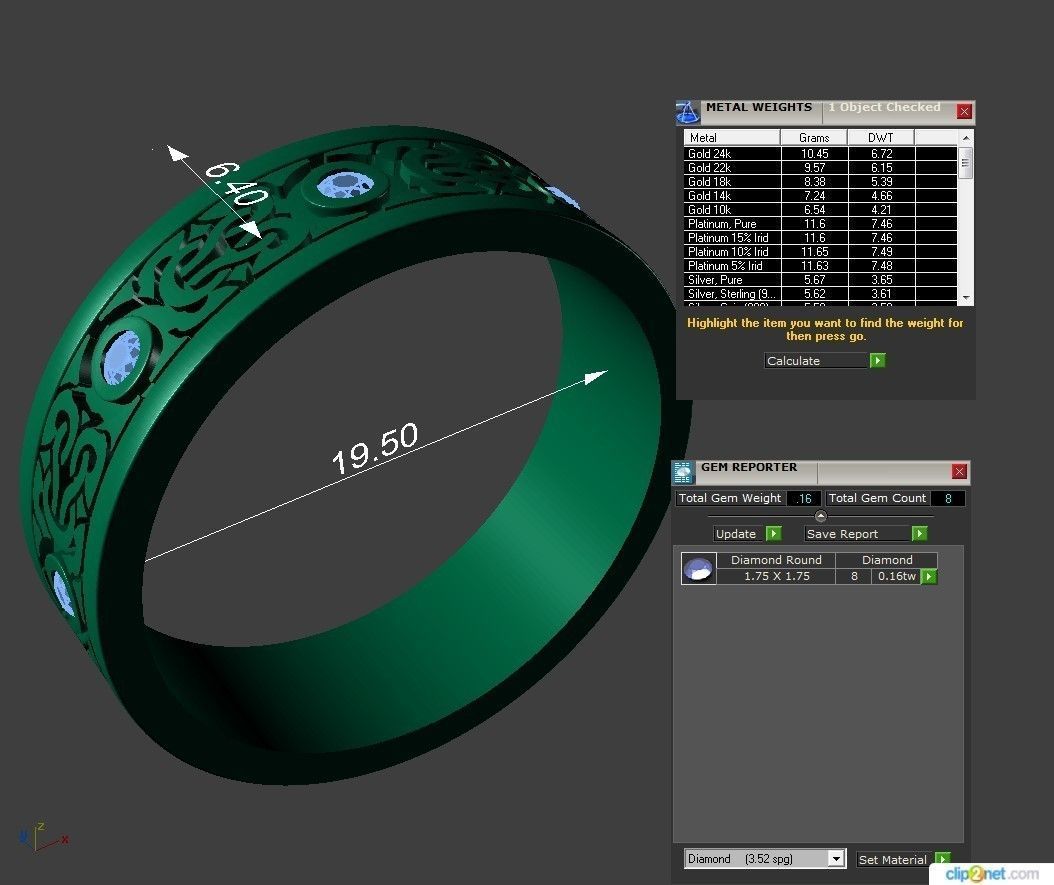 Ring Gold 3D print model_4