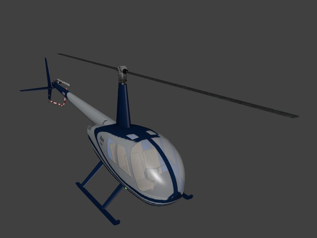 Robinson R44 Raven Free low-poly 3D model_0