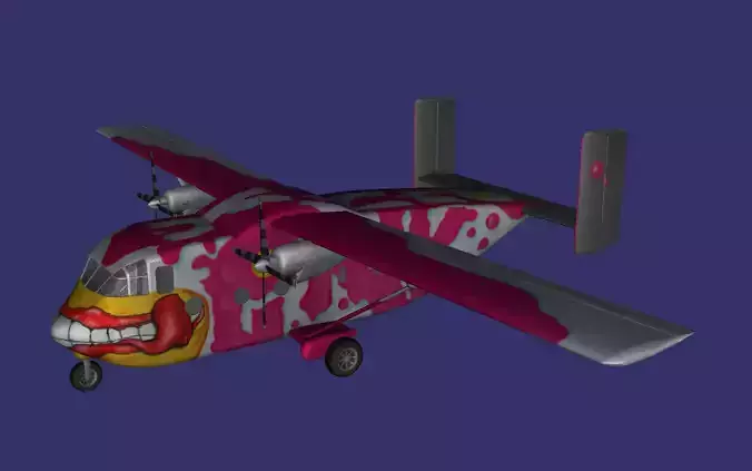 Short SC 7 Skyvan Free low-poly 3D model