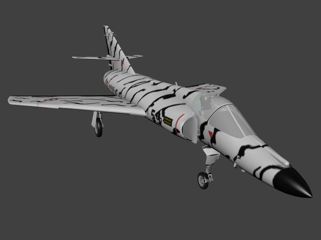 Dassault Breguet Super Etendard Free low-poly 3D model_0