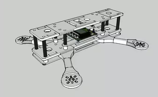 quadcopter 250mm 3D print model