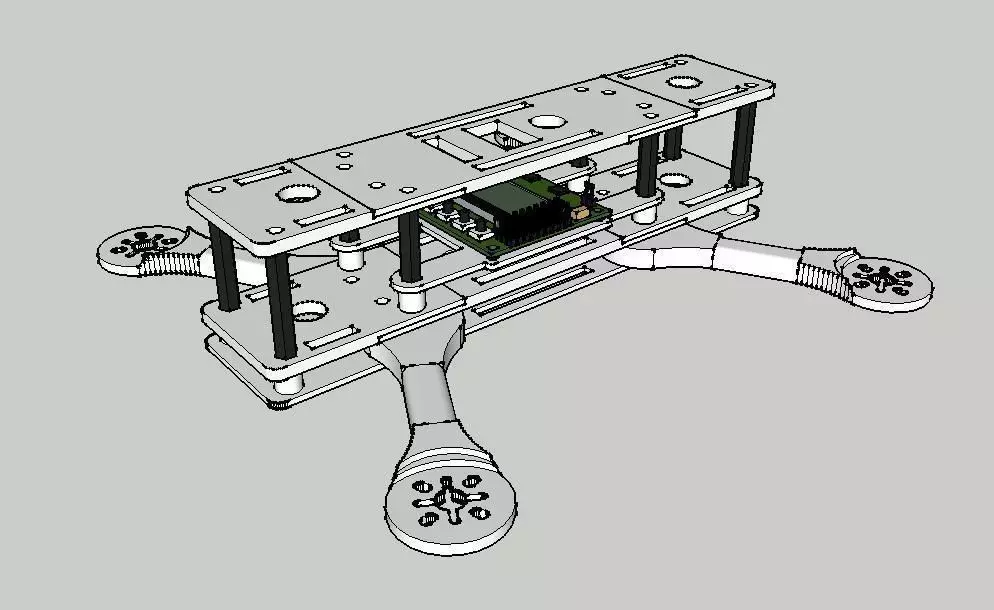quadcopter 250mm 3D print model_0