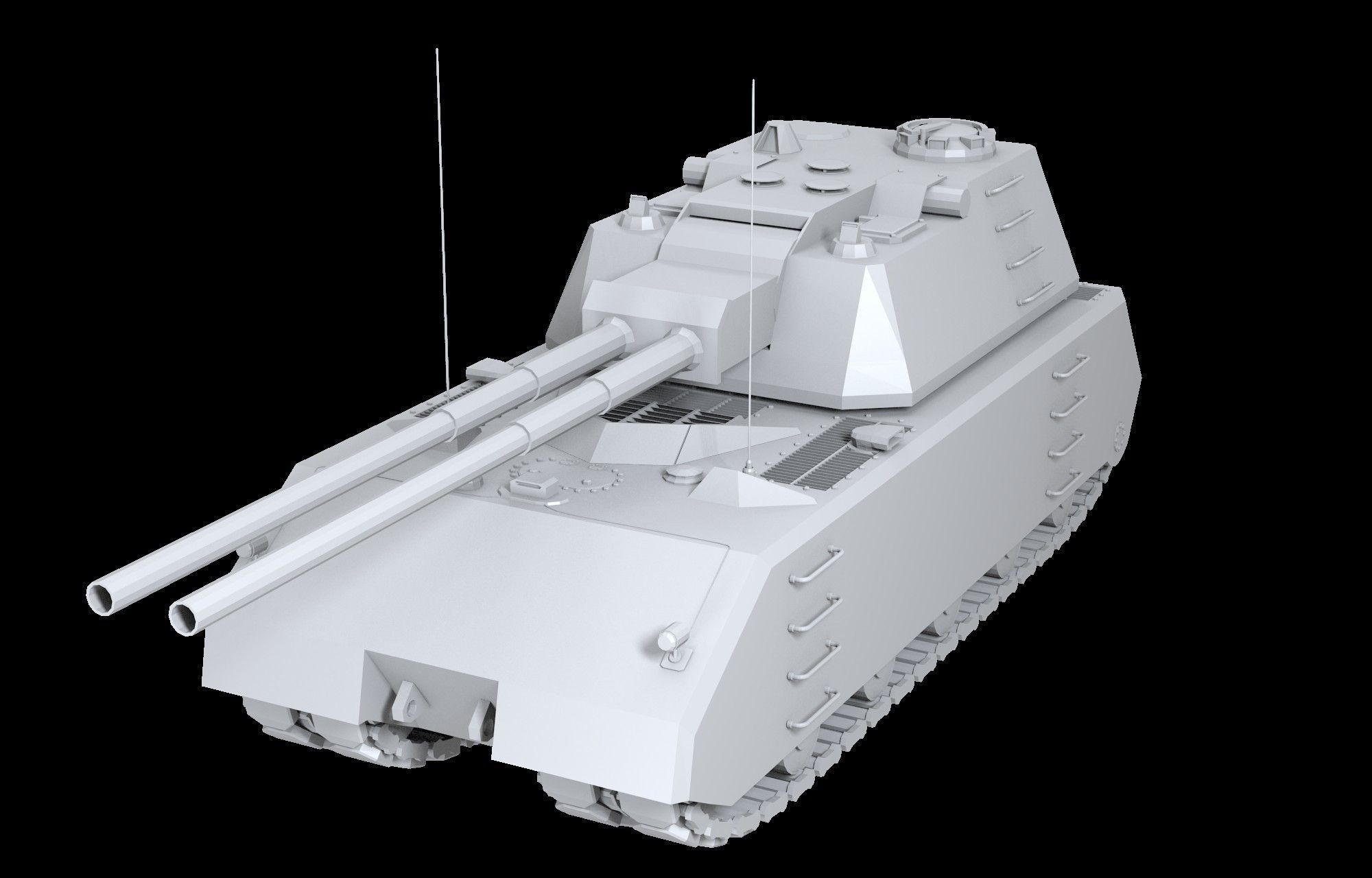 Weiss Maus Free low-poly 3D model_4
