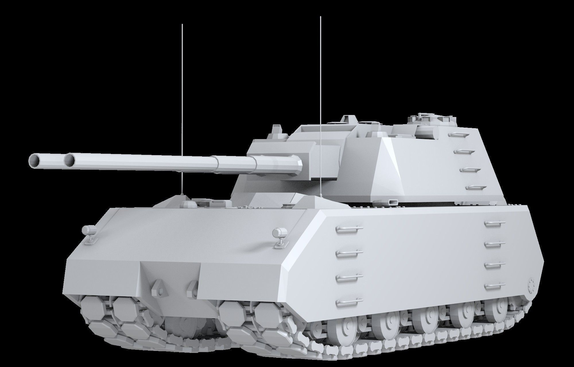 Weiss Maus Free low-poly 3D model_9