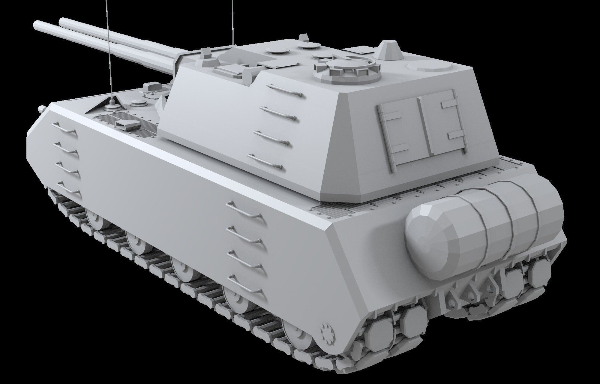 Weiss Maus Free low-poly 3D model_3