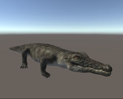 Unity Crocodile Low-poly 3D model