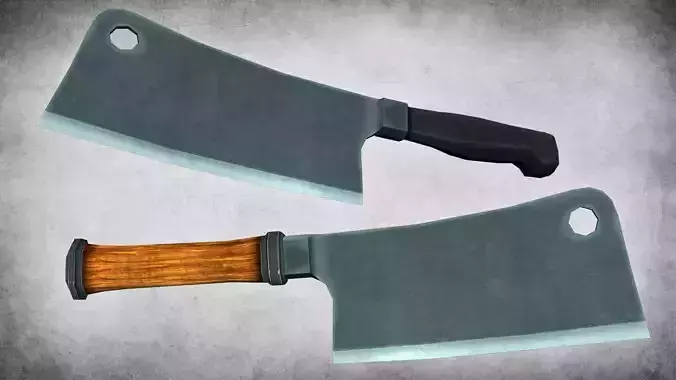 Meat Cleavers Low-poly 3D model