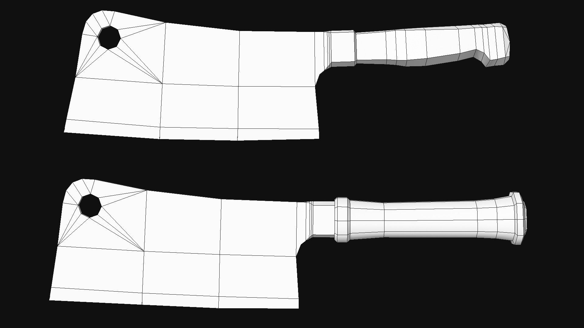 Meat Cleavers 3D Model Game ready .max .obj .3ds .fbx .dxf .dae